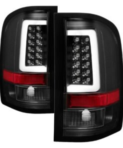Spyder 5084088 Light Bar LED Tail Lights (Black) for 2007-2013 Chevy Silverado