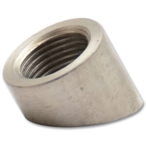 Vibrant 45 deg. Angled Oxygen Sensor Weld Bungs T304 SS (M18 x 1.5 thread) - Bulk Pack of 5 pcs.