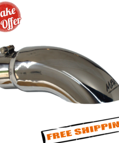 MBRP T5086 T304 SS Turn Down T304 SS Exhaust Tip, 5" O.D., 4" Inlet, 14" Length