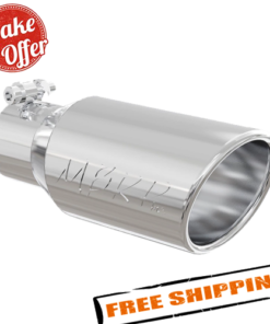MBRP T5157 4" O.D. Angled Rolled End Exhaust Tip, 2 3/4" Inlet 10" Length, T304