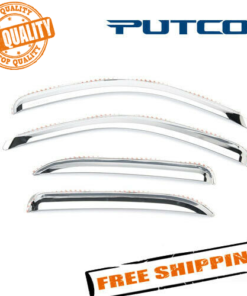 Putco 480137 Element Chrome Window Visors for 2009-2017 Dodge Ram Crew Cab