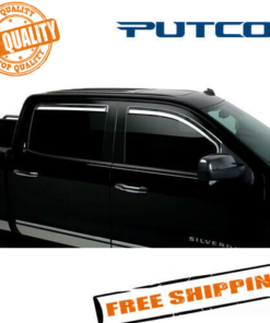 Putco 480440 Element Chrome Window Visors for 2014-2018 Silverado/Sierra CrewCab