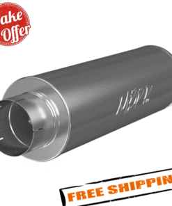 MBRP M2220A Quiet Tone Muffler, 5" In/Out, 8" Dia. Body, 31" Overall, AL