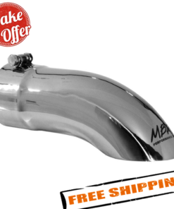 MBRP T5081 304 SS Turndown Clamp-On Exhaust Tip (4" Inlet/Outlet, 12" Length)