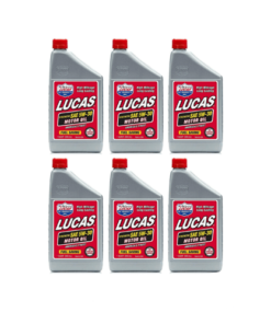 Lucas Oil 10049 Set of 6 High Mileage Synthetic SAE 5W-30 Motor Oil 1 qt Bottles