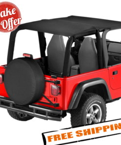 Bestop 52532-35 Black Header Bikini Safari Top for 2003-2006 Jeep Wrangler TJ