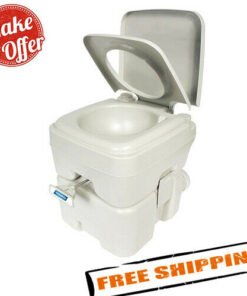 Camco 41541 Portable 5.3 Gallon Travel Toilet for Camping, RV & Boating
