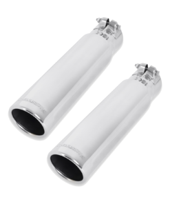 Flowmaster 15361 Set of 2 Clamp-On Exhaust Tips, 3" Rolled Angle for 2.5" Pipe