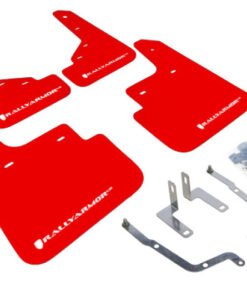 Rally Armor 2014+ Mazda 3 Red Mud Flap W/ White Logo