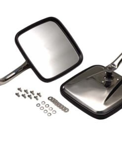 Kentrol 55-86 Jeep CJ Mirror Kit Pair - Polished Silver