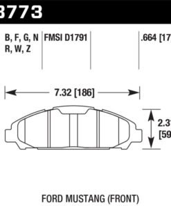 Hawk 15-17 Ford Mustang HPS 5.0 Front Brake Pads