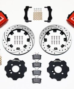 Wilwood Combination Parking Brake Rear Kit 11.75in Drilled Red Mini Cooper