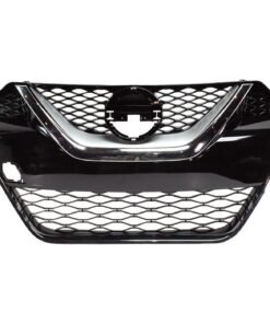 Grille black shell w/insert plastic for 2016-2017 Nissan Maxima S, SL, SR, SV