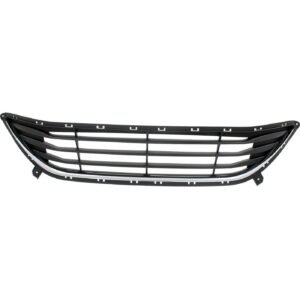Bumper Grille plastic black shell w/ chrome Insert for 2011-2013 Hyundai Elantra