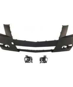 Front Bumper Covers, Fog Lights set of 3 pc CAPA for 2008-2013 Cadillac CTS Base