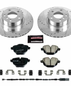 Powerstop K6040 Brake Disc and Pad Kit 2-wheel set rear for 2011-2017 BMW X3