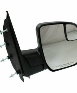 Front Right Mirror, Manual Fold, Black for 2010-2014 Ford E-250/E-350 Super Duty