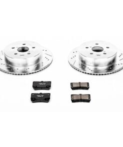 Powerstop K2977 Rear Brake Discs And Pad Kit 5 Lugs for 2007-2011 Lexus GS350