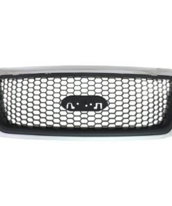Grille Assembly chrome black for 2007-2008 Ford F-150 XLT w/o chrome Package