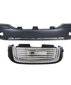 Front Bumper Cover & Grille Kit 2pc plastic for 2002-2009 GMC Envoy SLE, SLT