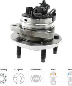 Set Of 2 Front Wheel Hubs w/Bearings for Chevy Malibu/Pontiac G6 ABS Sensor 5Lug