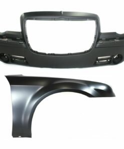 Front Bumper Cover Kit w/ Fender RH for 05-10 Chrysler 300 w/ Fog Light Holes
