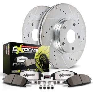 Powerstop K2560-26 Front Brake Disc and Pad Kit for 09-17 Dodge Challenger R/T