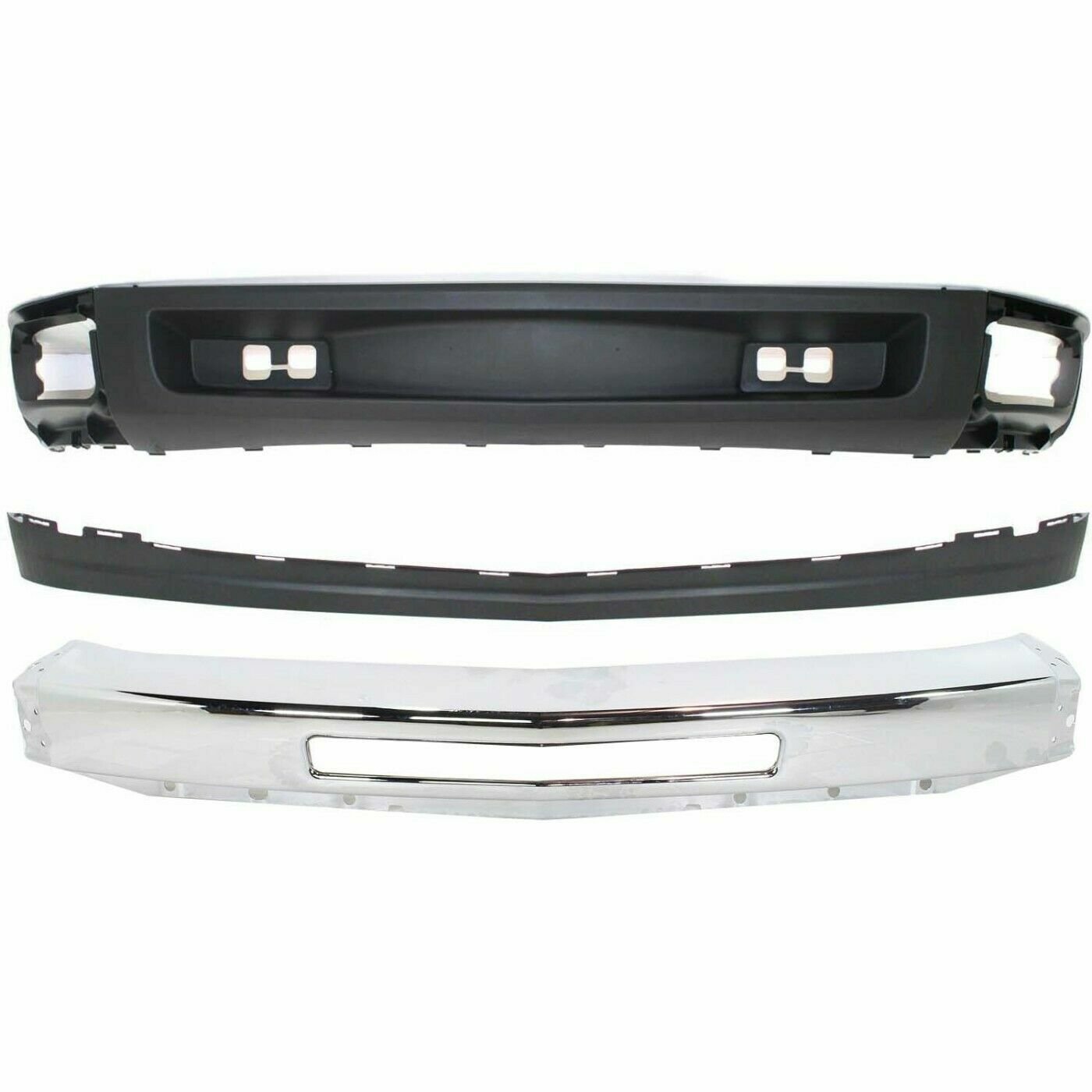 NEW Complete Steel Front Bumper Deflector Kit for 2007-2013 Chevy Silverado 1500