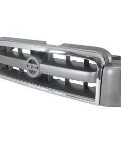 Grille chrome shell w/ gray insert plastic for 2003-2004 Nissan Pathfinder