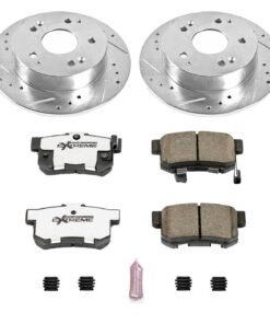 Powerstop K2270-26 Rear Brake Disc and Pad Kit for 1998-2002 Honda Accord EX, LX