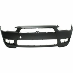 NEW Front Bumper Cover w/ Air Dam Holes, Plastic for 2008-2015 Mitsubishi Lancer