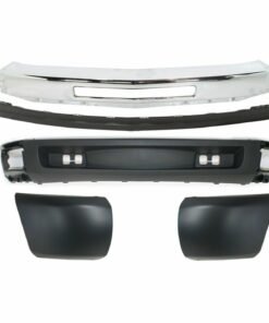 NEW Chrome Steel Front Bumper Bar Valance Kit for 2007-2013 Chevy Silverado 1500