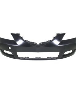 NEW Front Bumper Cover w/ Fog Lamp Holes, Primed for 2007-2009 Mazda 3 Sedan