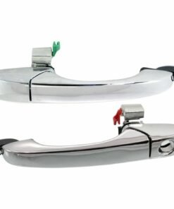 Set of 2 Front Door Handles, Chrome Plastic for 2008-2017 Dodge Grand Caravan