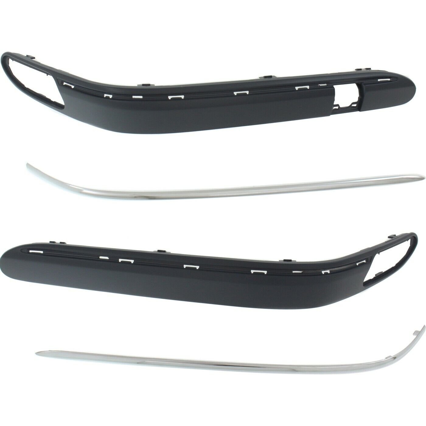 Front Bumper Trim, Left & Right Side, Set of 2 for 2003-2007 Mercedes Benz C230