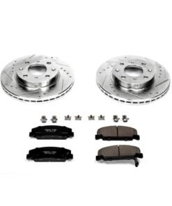 Powerstop K699 Front Brake Disc and Pad Kit for 1992-2000 Honda Civic CX, DX