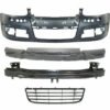 Front Bumper Cover Kit w/ Absorbers & Grille for 2005-2010 VW Volkswagen Jetta