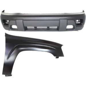 Front Bumper Cover & Fender Kit 2pc CAPA for 2002-2005 Chevrolet Trailblazer LT