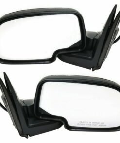Chrome Side View Power Mirrors, Left & Right Pair for 99-02 Chevy & GMC Truck