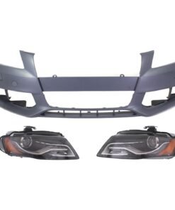 New Front Bumper Cover and Headlights HID/xenon for 2009 Audi A4 Quattro