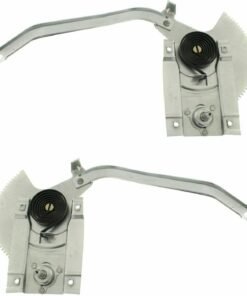 Set of 2 Front Manual Window Regulators w/ Manual Crank for 64-66 Ford Mustang