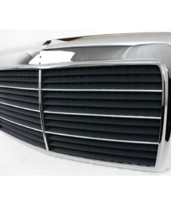 New Grille plastic chrome shell gray insert for 86-93 Mercedes Benz 300E Base