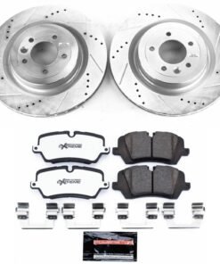 Powerstop K7089-36 Rear Brake Disc and Pad Kit 2-wheel set for 14-17 Range Rover