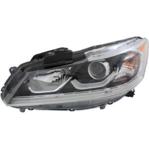 Headlight HO2502169 halogen clear lens left side CAPA for 2016-2017 Honda Accord
