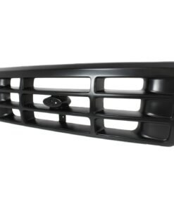 New Grille painted black plastic shell & insert for 1992-1997 Ford F-150 F-250