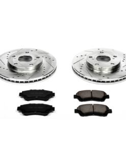 Powerstop K1054 Front Brake Disc and Pad Kit for 92-96 Toyota Camry LE, SE, XLE