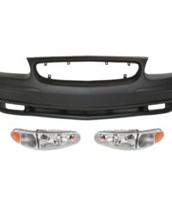 Bumper Cover & Headlights Kit 3pc halogen left right for 1997-2004 Buick Regal