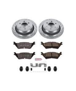 Powerstop K6271-36 Brake Disc and Pad Kit 2-wheel set rear for 15-17 Ford F-150