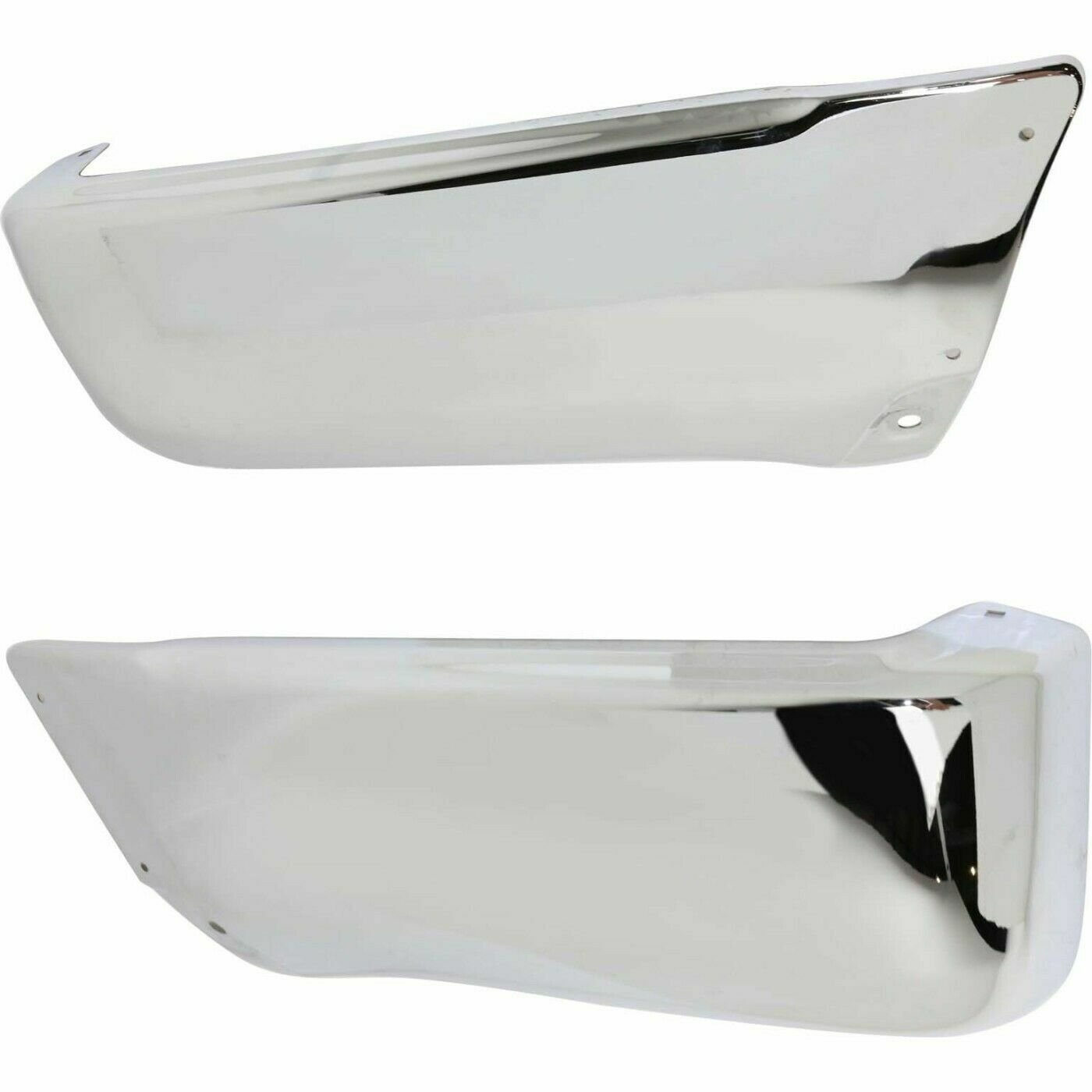 NEW Set of 2 Rear Chrome Steel Bumper End Caps for 1996-2002 Toyota 4Runner