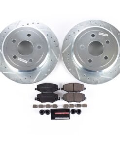 Powerstop K3090 Brake Disc and Pad Kit 2-wheel set rear for 07-17 Jeep Wrangler